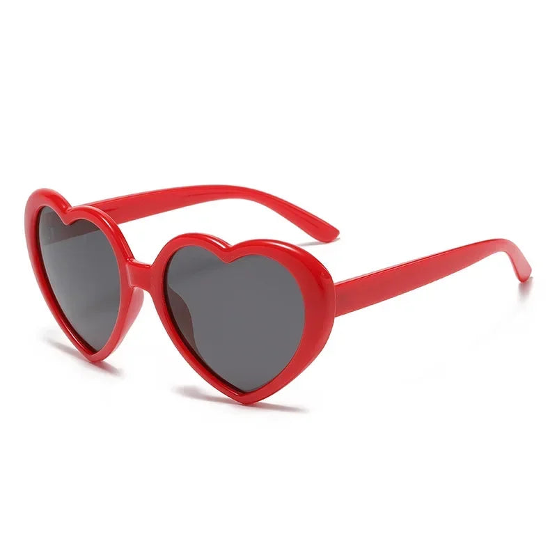 Neue herzförmige polarisierte Sonnenbrille für Damen, modisch, süß, Retro, Vintage, Verlaufs-Sonnenbrille, UV400-Schutz, Unisex-Brille