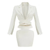 sets for women 2 pieces Sexy Lapel Long Sleeve Jackets + High Waist Hollow Out Skirts Set 2024 Woman Clothes Women's Suits