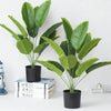 1pc Artificial Plants Large Tropical Palm Tree Fake Banana Plants Leaves Real Touch Plastic Monstera Plant For Home Garden Decor