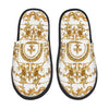 Custom Queen Of Absolutely Everything Gold Baroque Soft Memory Foam House Slippers Women Comfy Warm Anti-skid Sole Slipper