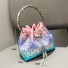 Handhabung Strasssteine Abend-Clutch-Tasche Geldbörsen und Handtasche Luxus Designer Umhängetasche Glänzende Kristall-Clutch-Geldbörse Eimer-Tasche