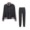 2024 Europe And The United States New Style Leisure Printing Stitching Two-piece Suit