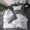 3tlg. Bettbezug-Set mit Kissenbezügen, Doppel-Bettwäsche-Set, Steppdeckenbezug Queen/King für Paar- oder Einzelbett