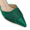 Latest Women Italian Shoes and Matching Bags Decorated with Rhinestone Elegant Pointed Toe Wedding Shoes Bride