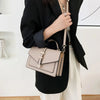 Women PU Leather Messenger Shoulder Bag Ladies Solid Color Simple Crossbody Bag Fashion Handbag Leisure Portable Sling Bag