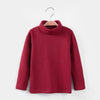 2025 Spring Autumn 2-10 Years Children'S Candy Color Sweet Long Sleeve High Neck Unisex Kids Girl Boy Basic Turtleneck T-Shirt