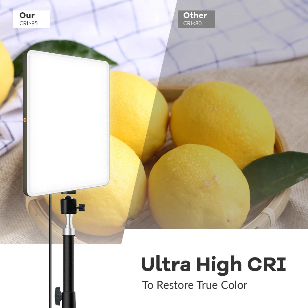 10 inch LED Video Light For Live Streaming Photo Studio Light Panel Photography Dimmable Flat-panel Fill Lamp 3300-5600K