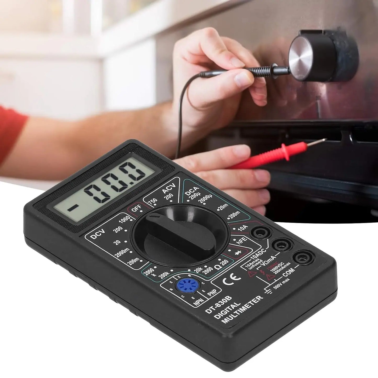 Digital-Multimeter-Tester, DT830B Elektrischer Voltmeter-Amperemeter, tragbares Volt-Multimeter, Autobatterietester, Stromkreistester