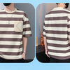Casual Short Sleeve T Shirt Men'S For 2025 Summer Tshirt Top Tees Striped Brand Fashion HIP HOP Clothes OverSize 3XL T-Shirt