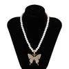 Multi-Layer White Imitation Pearl Necklace Bead  Chain Punk Ladies Wedding Short Clavicle Necklac Girl Charm Banquet Jewelry