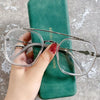 -1 -1.5-2-2.5-3 Doppelsteg Quadratische Myopie Brille Herren Damen Retro Anti-Blaulicht Kurzsichtigkeit mit Sehstärke Computerbrille