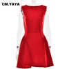 CM.YAYA Summer Women Sleeveless Elegant O-Neck Ruched A-Line Dress 2025 Beach Holiday Backless Night Club Party Dresses Vestidos