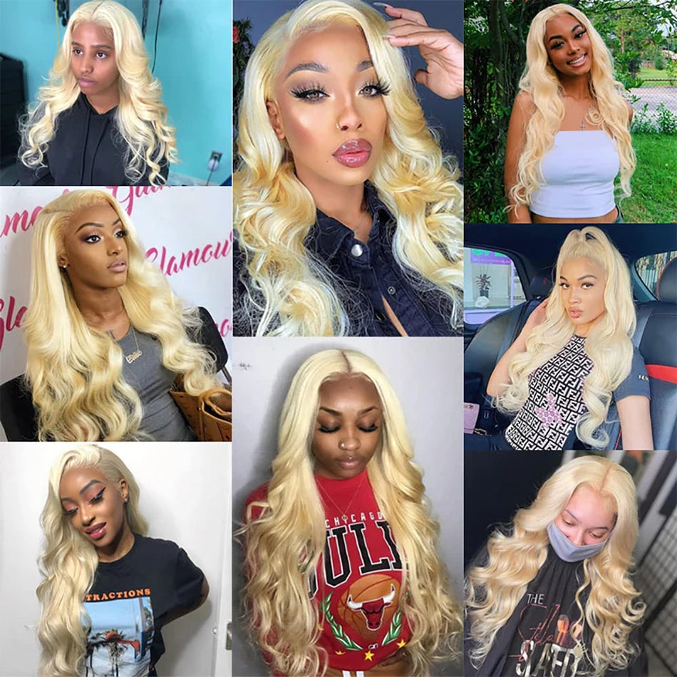 613 Blonde Lace Front Wig Human Hair Body Wave 13X6 Hd Lace Frontal Wig 13X4 Lace Front Human Hair Wig Hd Lace Wig For Women