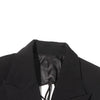 TWOTWINSTYLE Patchwork-Diamanten rückenfreier Blazer für Damen mit gekerbtem Kragen, langen Ärmeln, gespleißten Knöpfen, schickem Damen-Stil