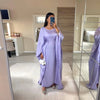 Batwing Butterfly Sleeve Satin Khimar Abaya Dubai Muslim Maxi Dress Kaftan Abayas For Women Kebaya Caftan Robe Femme Vestidos