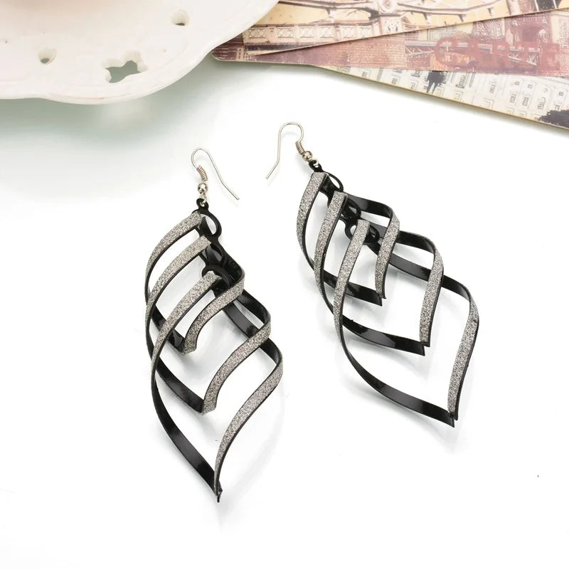 Tassel Earrings 2022 Trendy Frosted Stud Earrings Bohemia Long Earring Women Sexy Girls Jewelry Fashion Punk Metal
