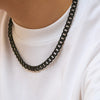 KunJoe Simple Cuban Chain Necklace for Men Gold Color/Black Metal Aluminium Chain On The Neck Choker Jewelry Party Male DIY Gift