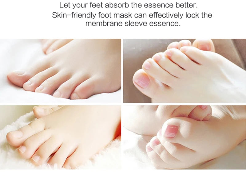 Foot Peel Mask, Exfoliating Peel Off Calluses Dead Skin Callus Remover Dry Cracked Feet, Baby Soft Smooth Touch Feet Skin
