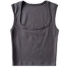 Deep Square Collar Vests 2025 Summer New Fashion Sexy Women's Crop Tops Sling Vest Camis