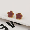 Stainless Steel Non Fading Minimalist Creative Plant Live Leaf Petal Flower Pendant Necklace Earrings Bracelet Jewelry Set