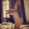 Multi color customized 12cm super high heels, nude white patent leather, sexy red sole, pointed thin single order shoes
