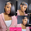 210% Density Vietname Super Double Drawn Bone Straight 13x4 Frontal Bob Wig with 100% Human Hair 613 Honey blond For Black Women