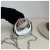 New Gold Silver Fashion Acrylic Moon Women's Handbags Luxury Ladies Clutch Bags Dinner Bag with chain 2024
