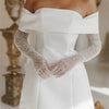Amanda Stain Off the Shoulder Long Sleeve robes de soirée A-Line Up to Thigh Length Evening Dresses Valentines Day Wedding Dress