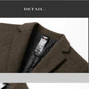 BROWON Brand Trench Coat Men Autumn and Winter New Solid Color Long Woolen Coat for Men Business Casual Windbreaker Men Clothing