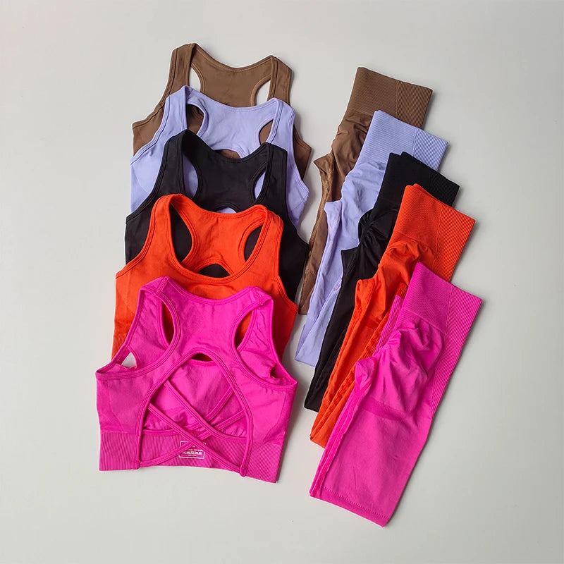 2er-Set Sport-BH für Damen, professionelles Fitness-Tanktop, stoßfester Lauf-Leggings-Yoga-Anzug, schöner Rücken-BH-Bekleidung