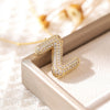 RAKOL Exquisite Copper Gold-plated Zircon Pendant American Minimalist Collarbone Chain 26 A-Z Balloon Letter Necklace For Women