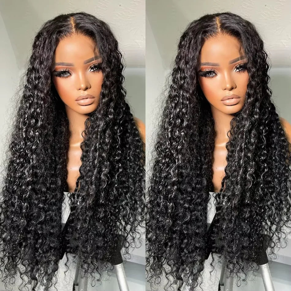 180% Curly Wigs Human Hair Lace Frontal Wig 13x4 Hd Water Wave Lace Front Human Hair Wig Deep Wave Human Hair Wigs Brazilian