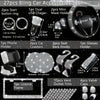 27PCS/Set Women Bling Universal Fit Polyester Steering Cover Shiny License Frame Phone Holder Coasters Tools Car Accessorie