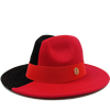 Low price wholesale Fedora hats men's and women's jazz hats red and white new tie dyed Fedora hats autumn classic hats sombrero