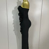 Sexy Fashion White Elegant Strapless Flower Bodycon Long Dress Women Casual Streetwear Club Birthday Party Slim Elegangt Dresses
