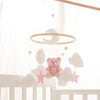 Baby-Kinderbett-Mobile-Rassel-Spielzeug 0-12 Monate Säugling Weicher Filz Teddy Samt Rosa Bär Bettglocke Hängendes Spielzeug Halterung Babybett Mädchen Spielzeug