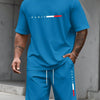Men's Tracksuit 2 Piece O-neck Short Sleeve Shirt Shorts Set Men's Running Suit Plus Size T shirts Man Clothing Summer T-shirt