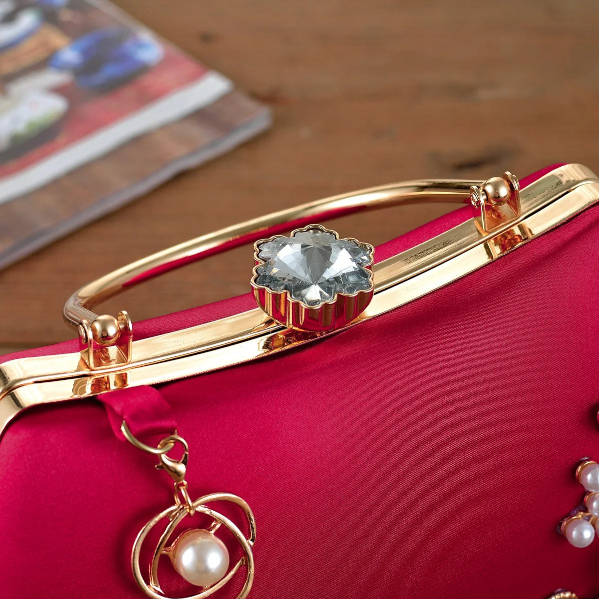 2025 Neue Damen Handgemachte Blumen Clutch Handtaschen Hochzeit Abend Geldbörsen Party Dinner Handtasche Für Damen 4 Farben