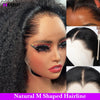 HMBP 450 Density Lagos Hairline 13x6 HD Transparent Lace Frontal Wigs Human Hair Kinky Curly Human Hair Glueless Wigs Preplucked