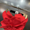 DEAT Fashion New Women's Multi 3D Flower Strapless Tops 2026 Summer Trendy Sleeveless Backless Zipper Camisole Female 11XX9050