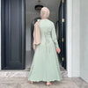 Clothes for Muslim Women Solid Robe Malay Turkey Dubai Zipper Cardigan Robe Fashion Simplicity Summer Dress Abayas for Women