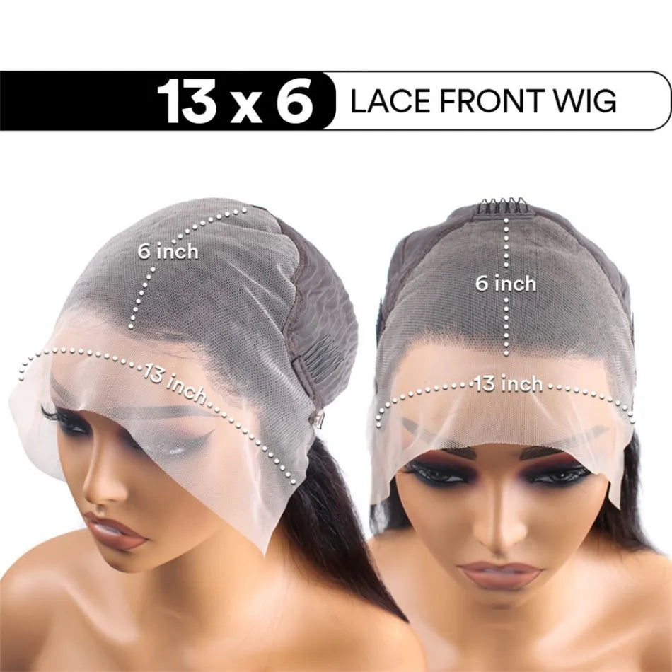 40 Inch Curly Lace Front Wig Water Wave 13X6 Hd Lace Frontal Wig Deep Wave Human Hair Wig 250 Density Preplucked Brazilian Hair