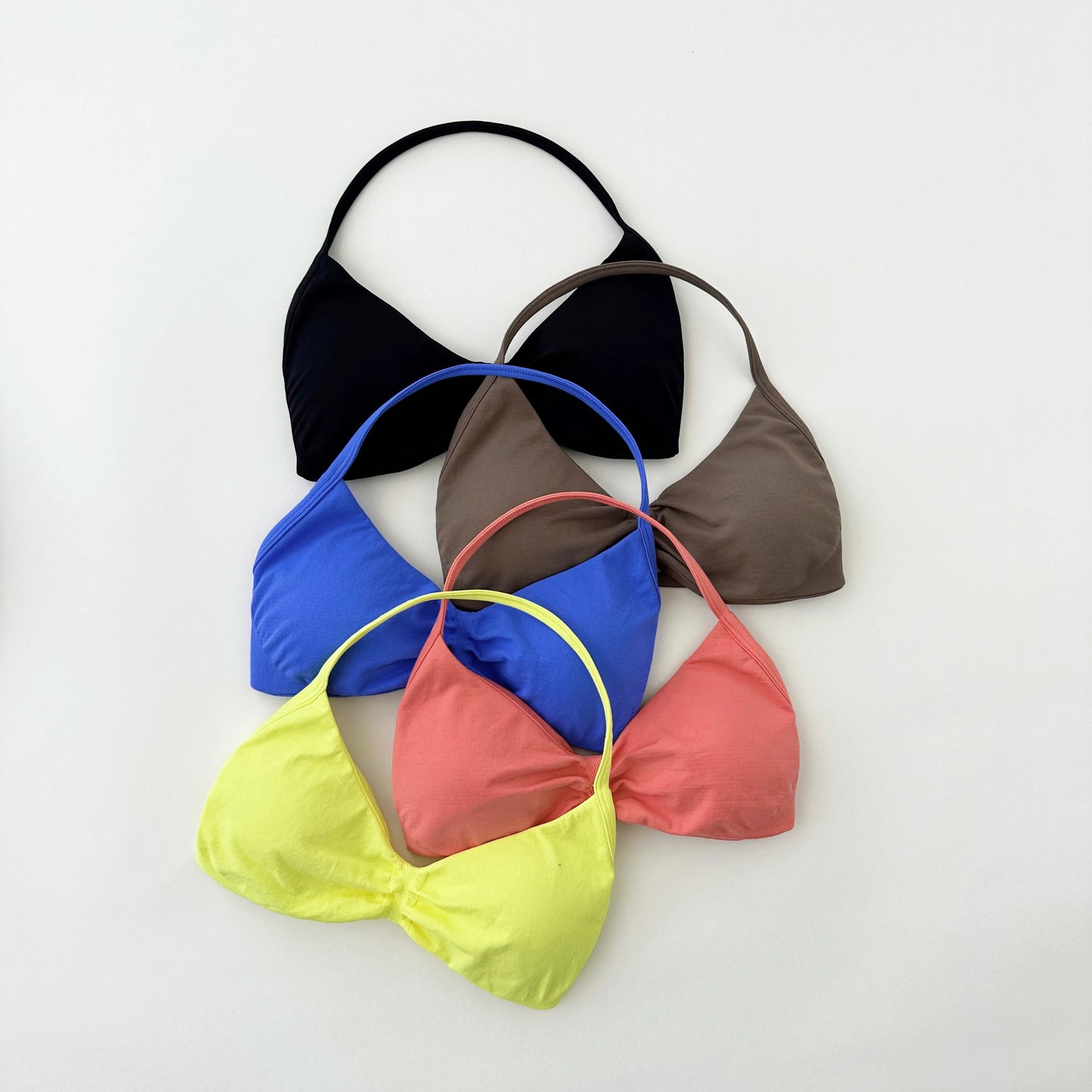 Impact Sports Bra Strappy Backless Yoga Gym Bra Removable Cups Women Workout Clothing Gym Top Halter Sport Bras