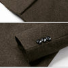 BROWON Brand Trench Coat Men Autumn and Winter New Solid Color Long Woolen Coat for Men Business Casual Windbreaker Men Clothing