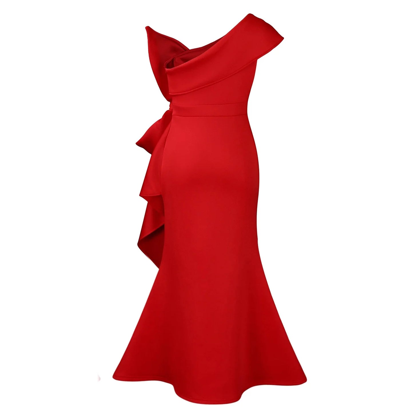 Elegante Kleider für Damen, One Shoulder, ärmellos, Rüschen, Meerjungfrauen-Schnitt, bodenlang, luxuriös, für Geburtstagsfeiern, Dinner, Vestidos Mujer Kleid