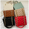 Ladies Fashion Large Capacity Chain Bag Retro Square Tote Bag Diamond Texture Shoulder Crossbody Daily Hundred Underarm Handbag