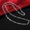 40-75cm 925 sterling Silver 16-30 Inches fine 4MM chain Necklaces for women fashion party wedding Jewelry Christmas gifts