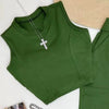2Pcs/Set Women's Crew Neck Sleeveless Vest + Split Skirt Two-Piece Suit Casual Female Clothes Tank Top Short Skirt Outfit