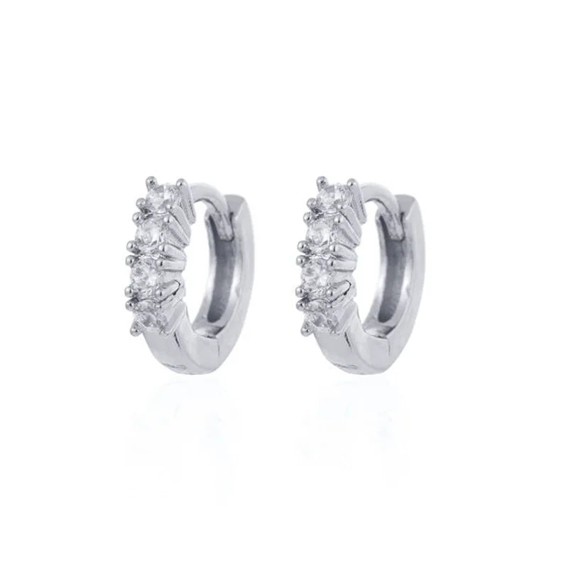 CRMYA Gold Silber gefüllt 16mm 14mm 12mm Blumen baumelnde Ohrringe Zirkonia Creolen für Damen Mädchen Schmuck Großhandel