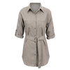 Vestido Feminiso Elegant Shirt Dress Fashion Mini Dress Top Women Dress Deep V-neck Button Fold Over 3/4 Sleeve